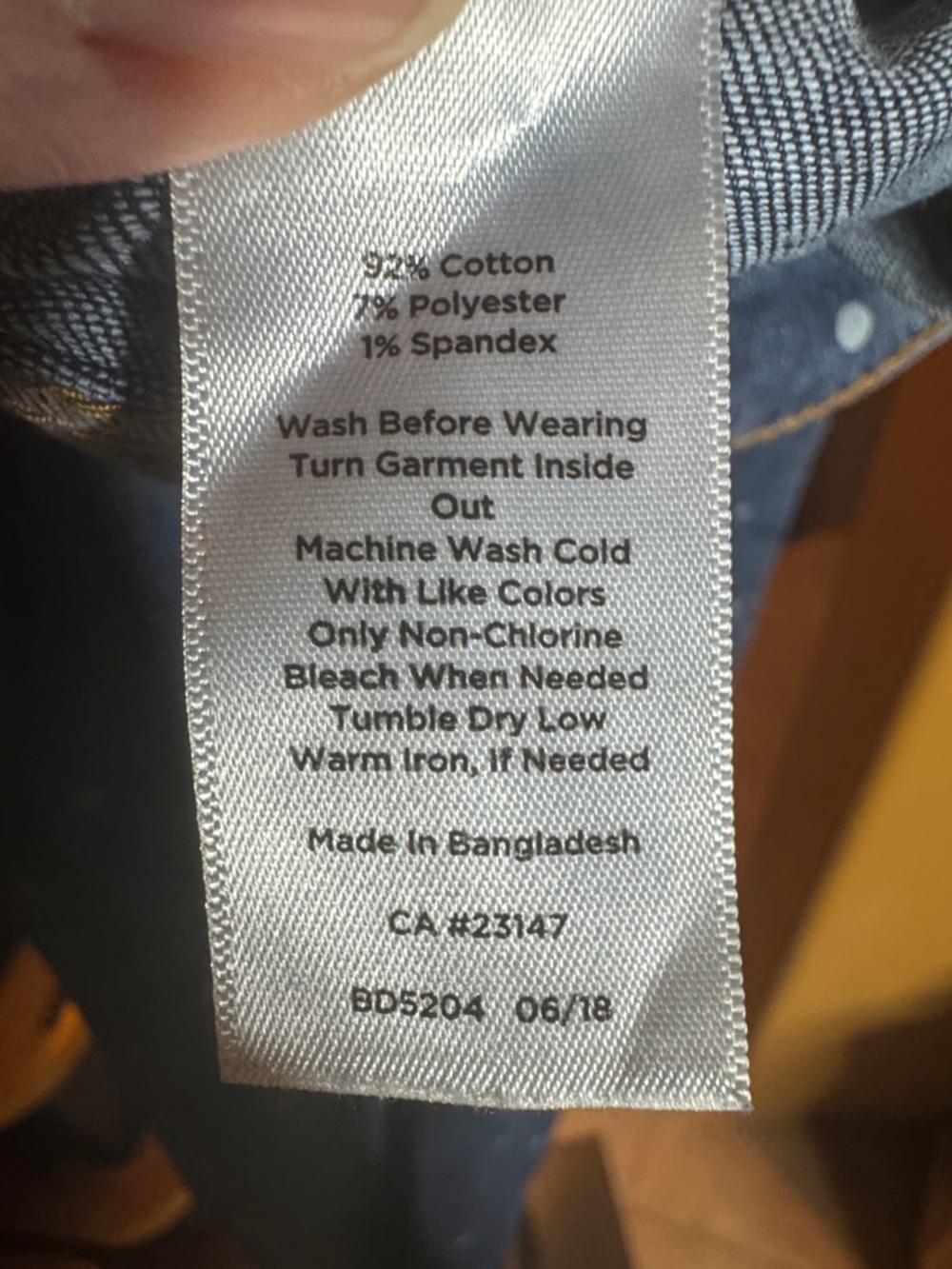 Talbots Simply Flattering Ankle Jeans Size 14 Polka Dot Stretch Denim Straight - Picture 7 of 7